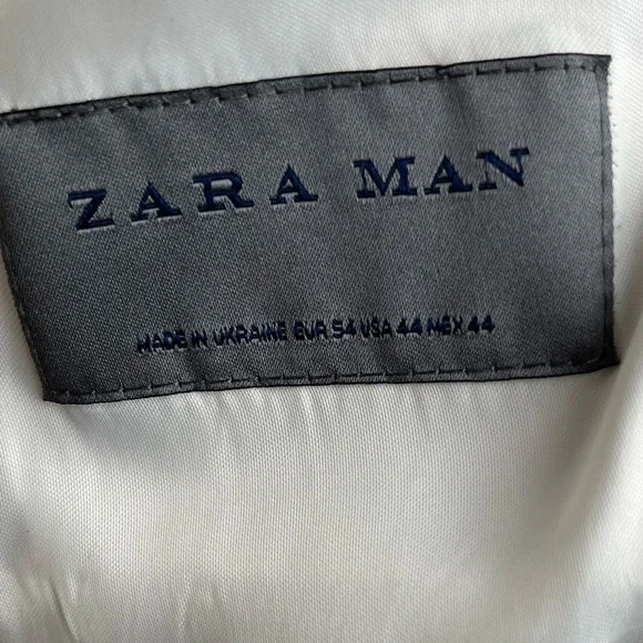 ZARA MAN light gray/silver suit jacket sz44